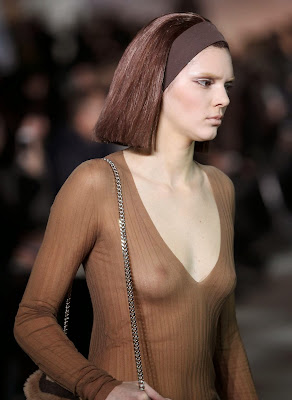 Kendall Jenner Flashes Nipples While Walking the Marc Jacobs Show at New York Fashion Week