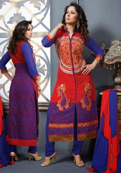 http://mokshafashions.com/salwar-kameez/stylish-red-salwar-kameez-with-multicolored-back-and-embroidery-all-around.html