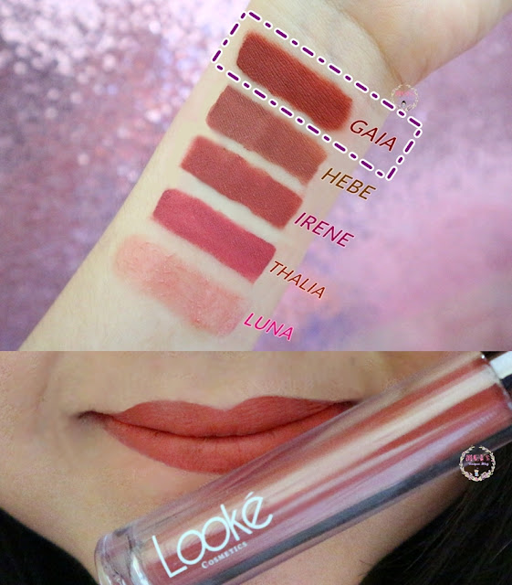 LOOKÉ Cosmetics Holy Lip creme GAIA Swatches