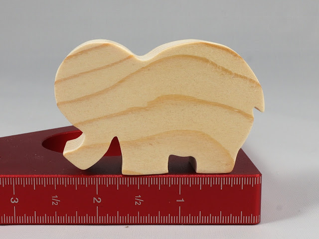 Wood Toy Elephant Cutout, Handmade, Stackable, Unfinished, Unpainted, Ready to Paint, for Crafts or Toys