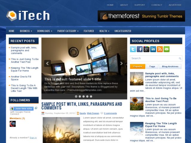 iTech Blogger Template