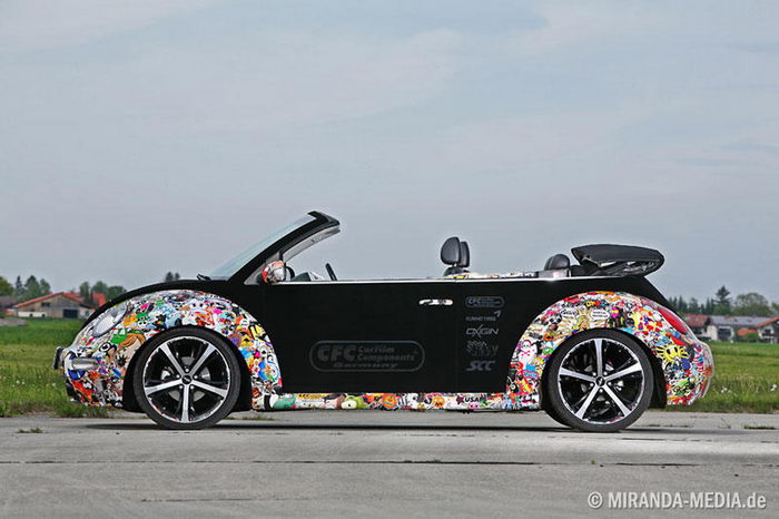 Tuning VW Beetle Convertible stickerbombed LOS MEJORES AUTOS TUNING 2012