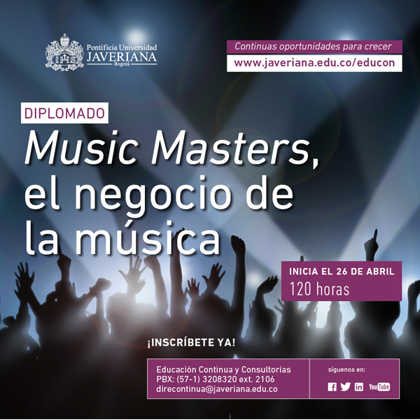 [Agendate] Diplomado "Music Masters" - Universidad Javeriana