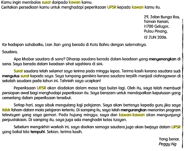 Hot Exam Tips: Surat Tidak Rasmi kepada Keluarga/Sahabat