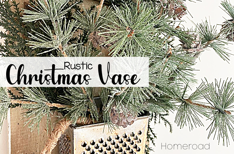 Rustic Christmas Wall Vase