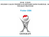 Soal OSP Geografi SMA Tahun 2016