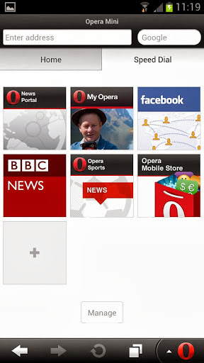 Opera Mini App Screenshot