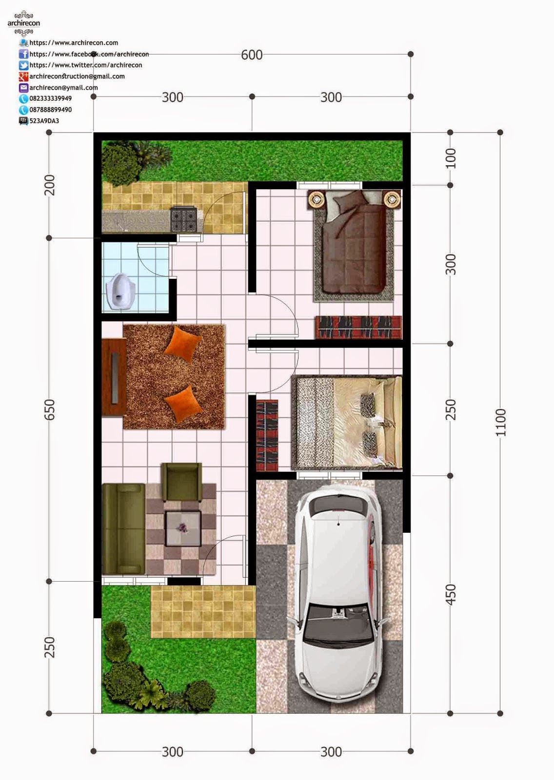 Peta Denah  Rumah  Minimalis  Type 36 denah  rumah  minimalis  