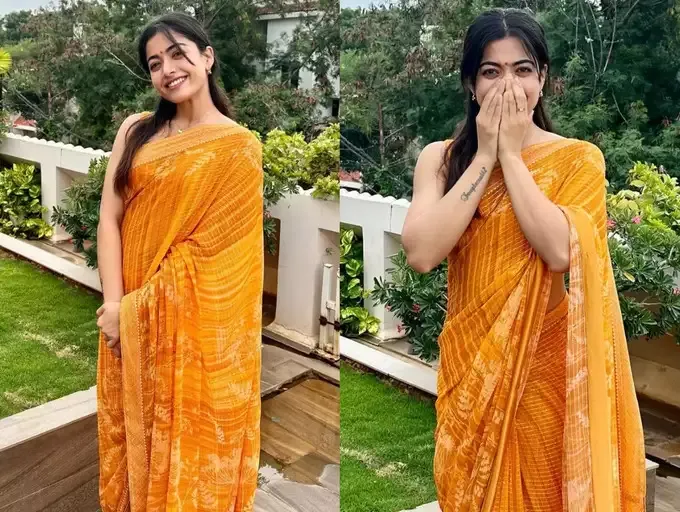 Rashmika Mandanna,Saree fashion,Celebrity style,Indian fashion,South Indian actress,Rashmika Mandanna saree looks,Fashion inspiration,Saree elegance,Indian cinema fashion,Tollywood fashion,Rashmika Mandanna fashion,Saree trends,South Indian fashion,Actress style,Celebrity saree looks