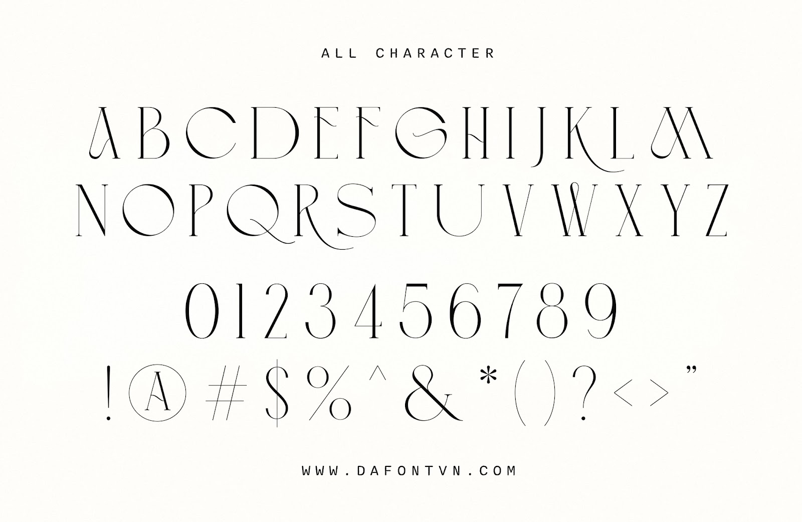 Simple Serenity Font - All Character