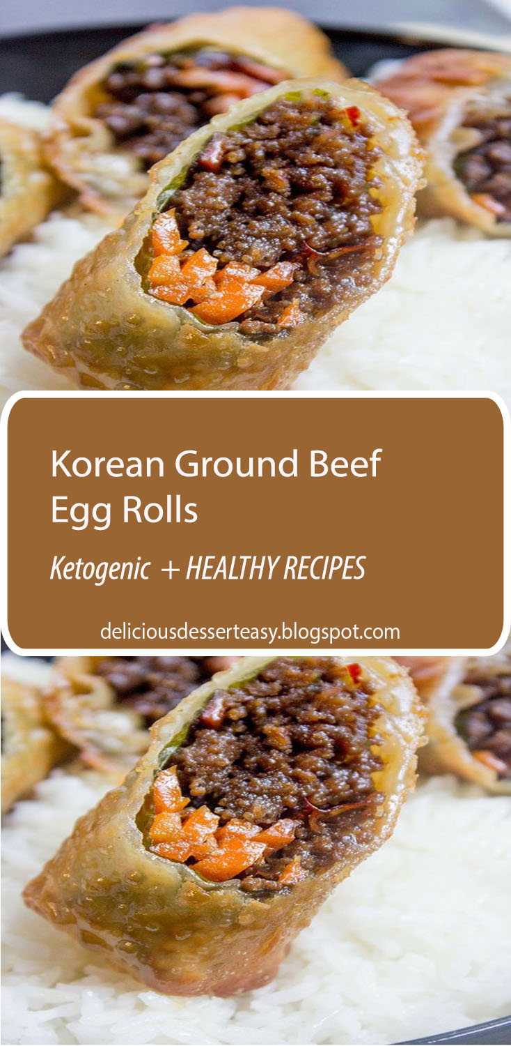 Korean Ground Beef Egg Rolls made with just a few ingredients are a great party food and perfect use of leftovers!