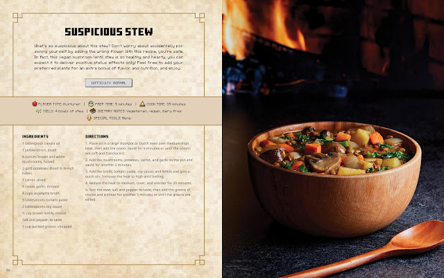 minecraft cookbook, gather cook and eat, minecraft food recipes, minecraft suspicious stew