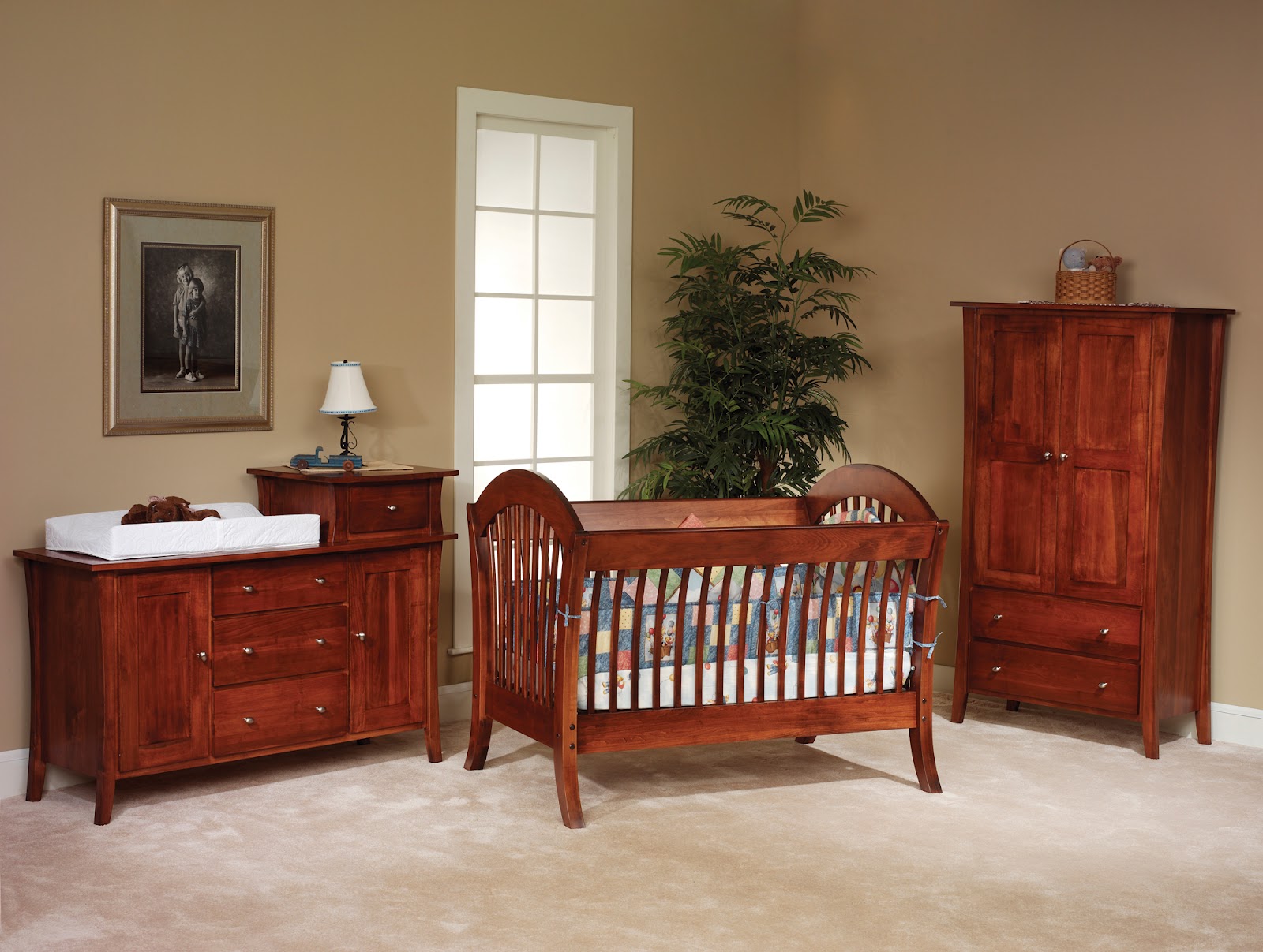 made in the usa furniture Amish Nursery Furniture Crib Sets | 1600 x 1207