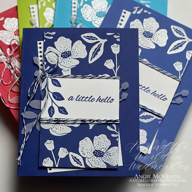 Boughs & Blossoms heat embossed cards (fronts) | Nature's INKspirations by Angie McKenzie