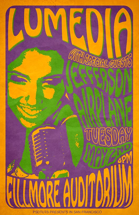 Create a 60s Psychedelic Style Concert Poster