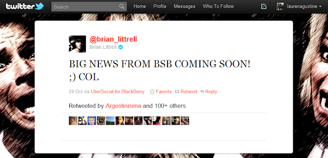 tweet brian littrell tentang big news from Backstreet Boys