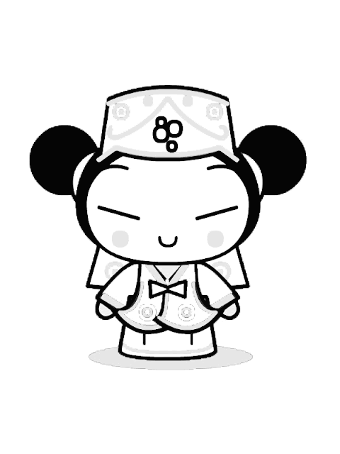 Pucca coloring pages for kids, printable free