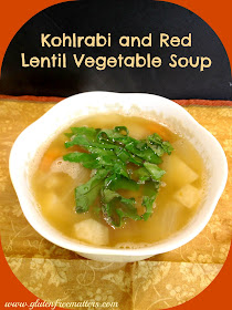 kohlrabi and red lentil soup at http://www.glutenfreematters.com
