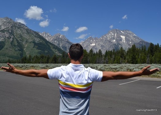 Nicolas admires the mountains!