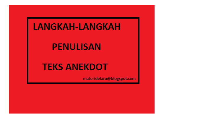 LANGKAH-LANGKAH PENULISAN TEKS ANEKDOT  Materi.Com