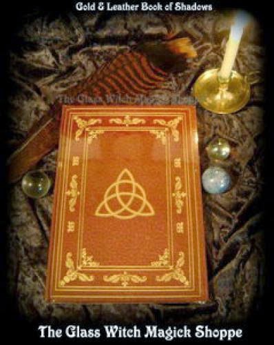 Gold And Leather Triquetra Book Of Shadows 13 00