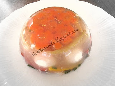 Aspic di verdure ricetta per antipasto a base di verdure in gelatina