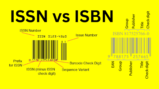 This images shows the difference between ISSN and ISBN.