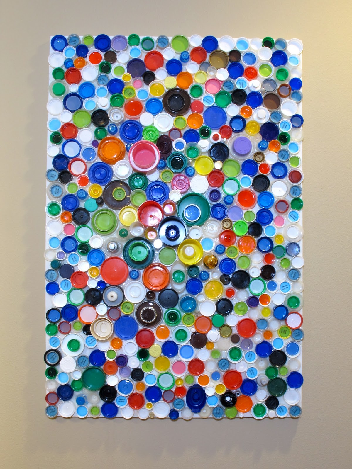 Plastic Bottle Cap Mosaic