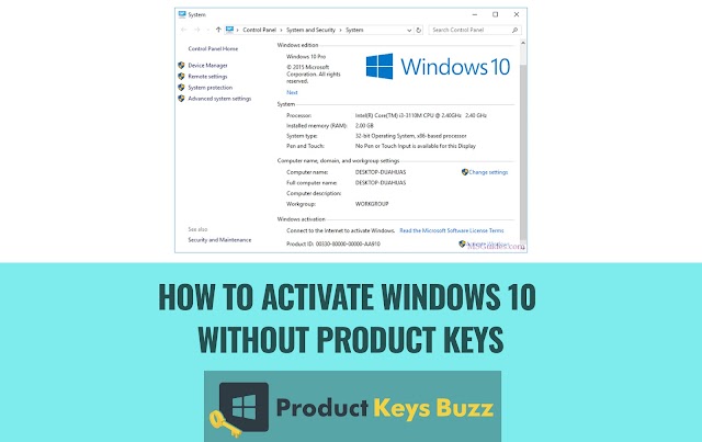 How to Activate windows 10 all version