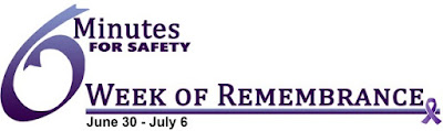 6 Minutes for Safety - Week of Remembrance banner