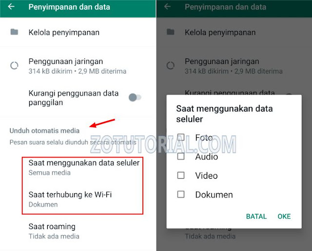 Cara Agar Foto dan Video WA Tidak Otomatis Masuk