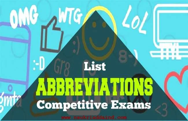 list of abbreviations for students