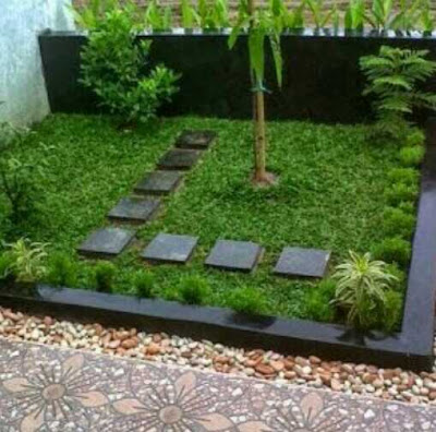 Desain taman rumah minimalis lahan sempit di depan rumah