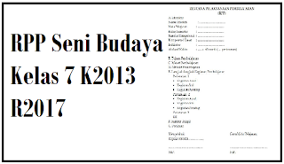 RPP Seni Budaya Kelas 7 K2013 R2017