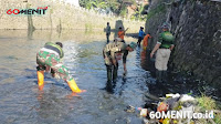 Serka Rudi Dansub 5 Sektor 22 Karya Bakti di Sungai Cikapundung