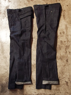 engineered garments usn pant fwk by engineered garments fatigue pant in indigo 11.5oz denim