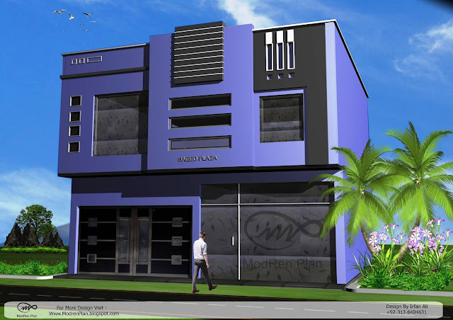  Modern  Commercial  Building  Designs  And Plaza Front Elevation