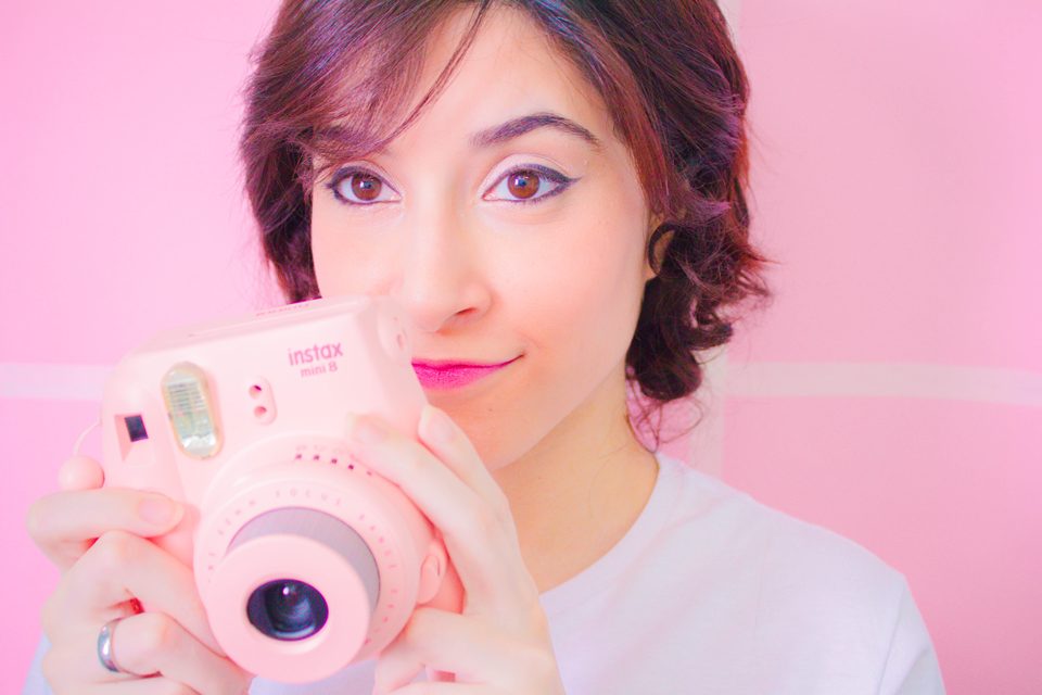 Instax Mini 8 Rosa Pink pinky and the brain