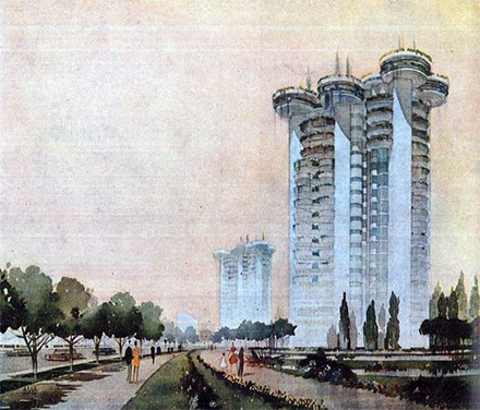 Torres Blancas in Madrid | Francisco Javier Sáenz de Oiza | White Towers | Le Corbusier + Frank Lloyd Wright influence