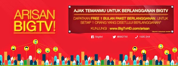 Arisan Big TV, Dapatkan Gratis Paket Berlangganan Setiap Bulan