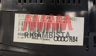 Audi A4 Quadro Strumenti riparazione 8E0920900H