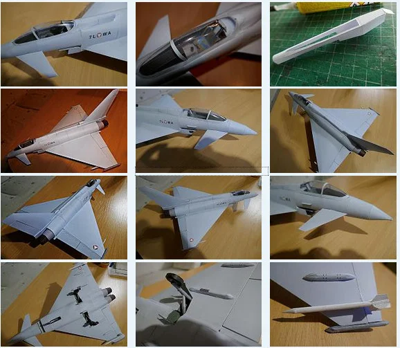 Eurofighter Typhoon Papercraft Model by Rudi Hegers