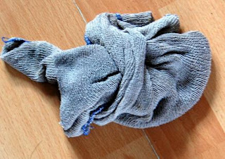 Wet dishcloth