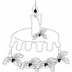 Holiday Cake Coloring Sheets