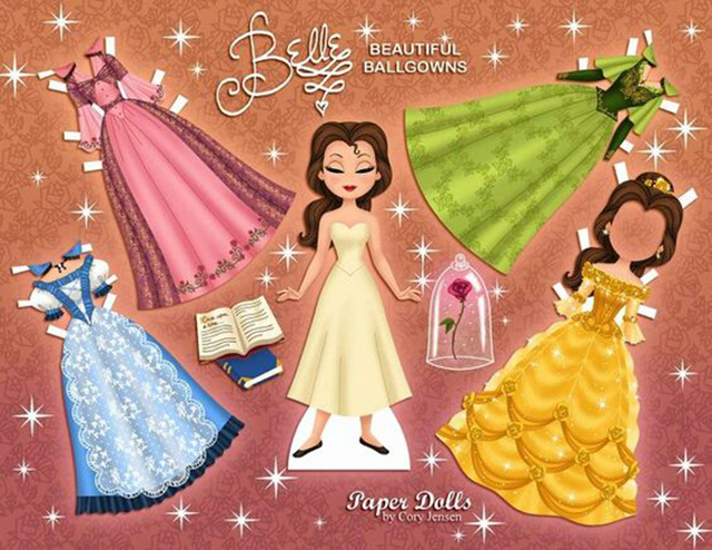 Disney Princess paper dolls filmprincesses.filminspector.com