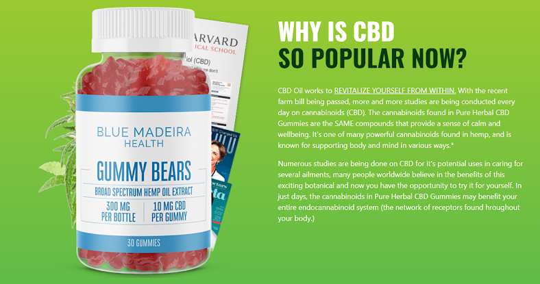 Blue Madeira CBD Gummies - Fixing Your Brain Stress And Pains!