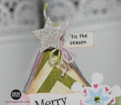 SRM Stickers Blog - Christmas Clear Triangle Box Container by Shantaie - #clearcontainer #triangle #box #giftbox #stickers #twine #DIY