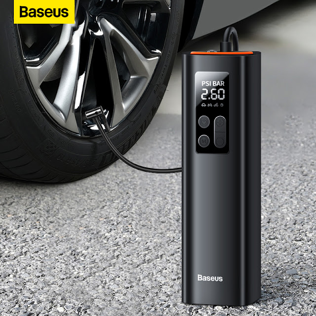 Baseus Mini Air Compressor Portable Smart Digital Inflatable Pump