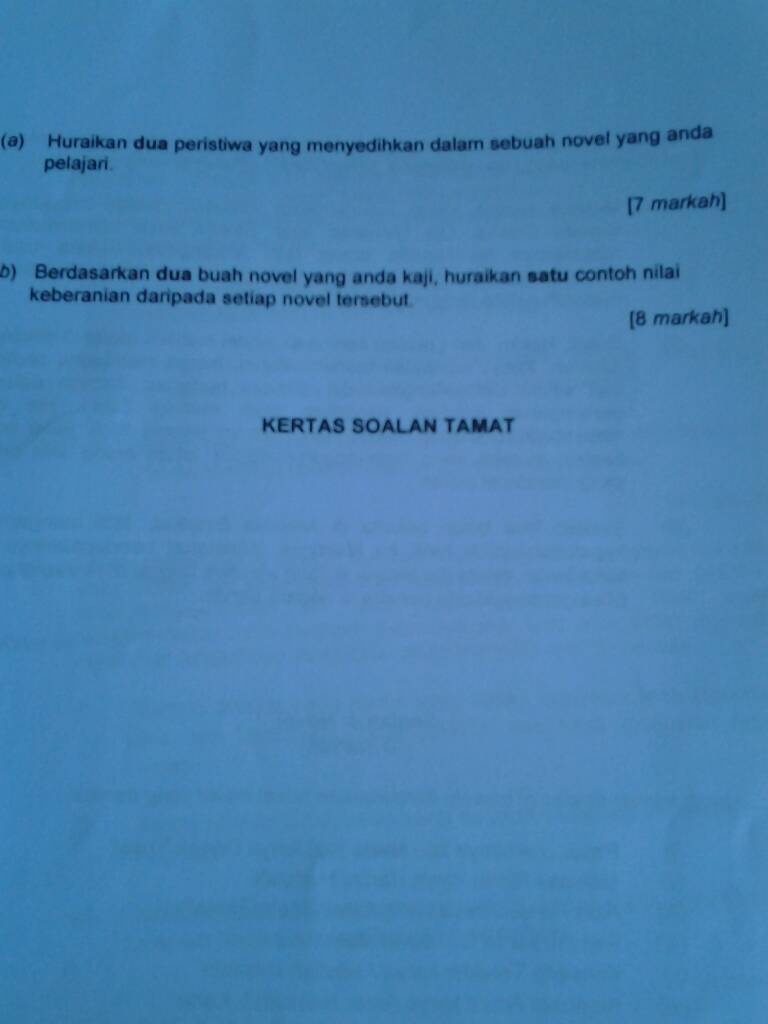 Hot : Soalan Percubaan SPM Bahasa Melayu Kertas 2 2013 