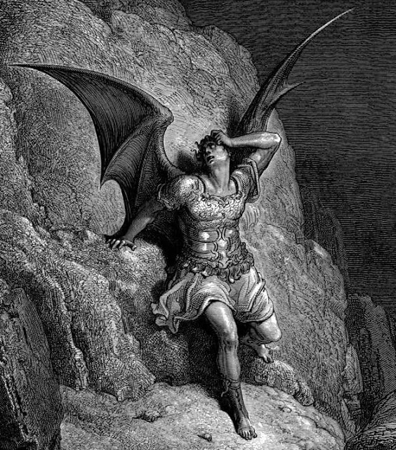 Representación de Satán, el antagonista por Gustave Doré para el poema épico El paraíso perdido, de John Milton.